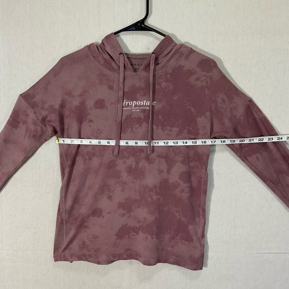 AEROPOSTALE Women’s sweater; medium , hooded, Rose colour.EXCELLENT CONDITION - Picture 2 of 11
